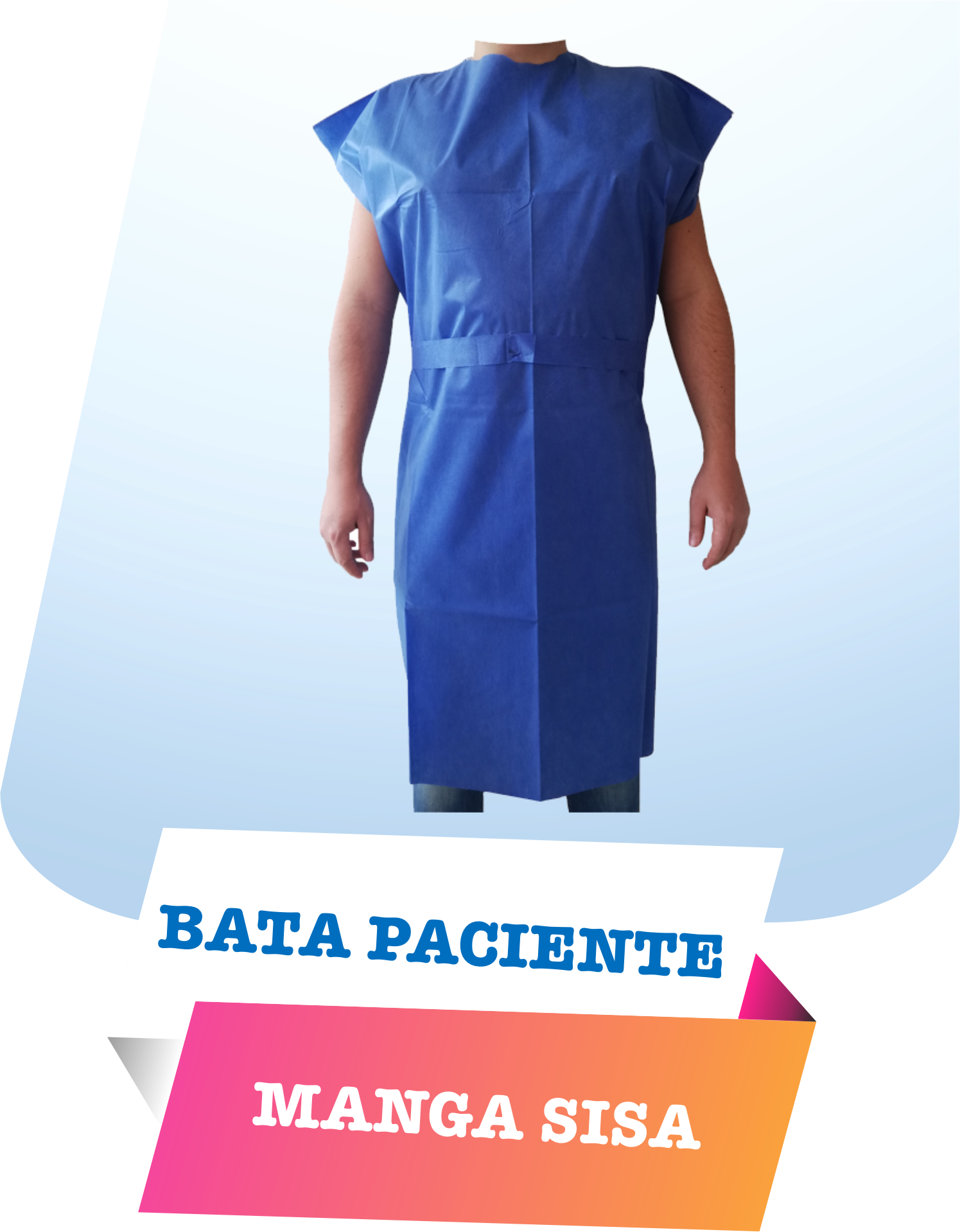 Bata paciente manga sisa